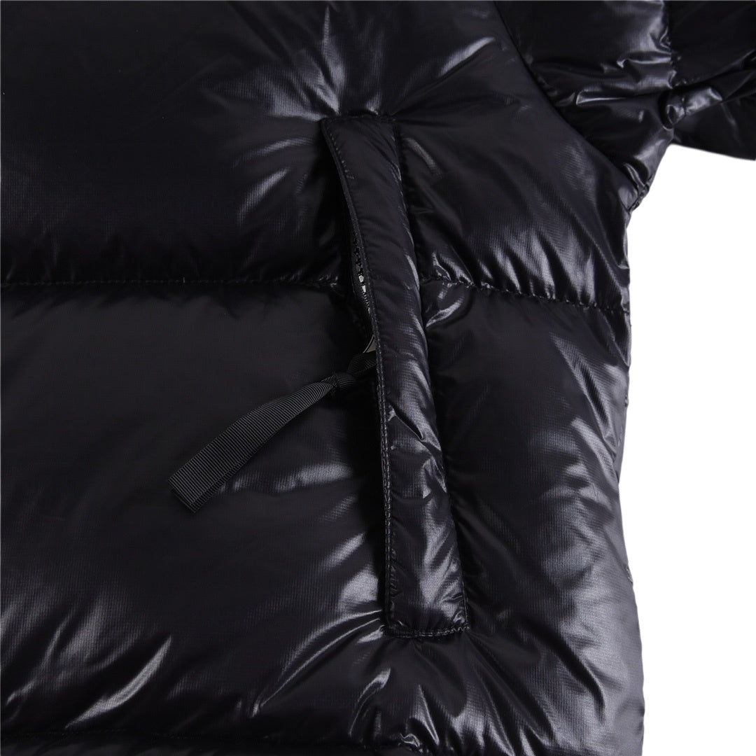 The North Face Cropped Glossy Puffer Jacket