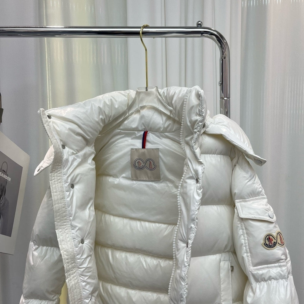 Moncler 70th Anniversary Hooded Puffer Jacket with Dual Logo Patch