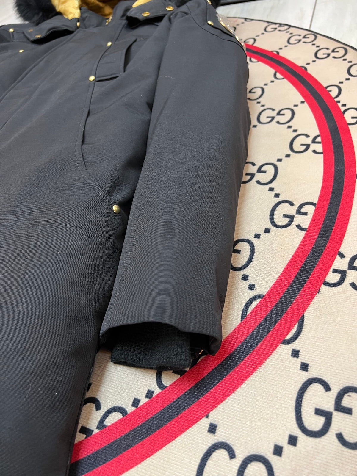 Moose Knuckles Men's Longline Parka with Gold-Tone Detail