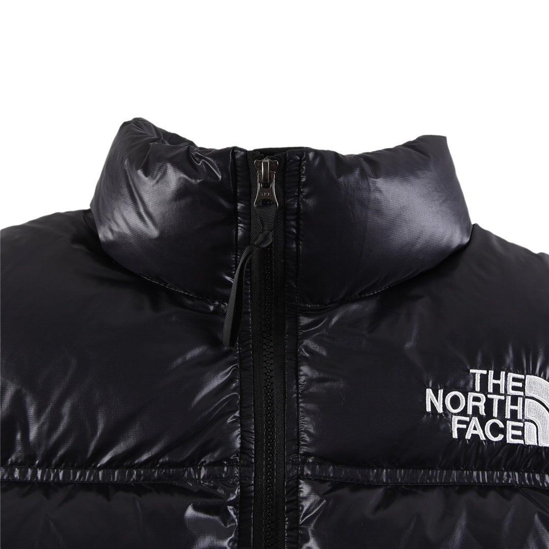 The North Face Cropped Glossy Puffer Jacket