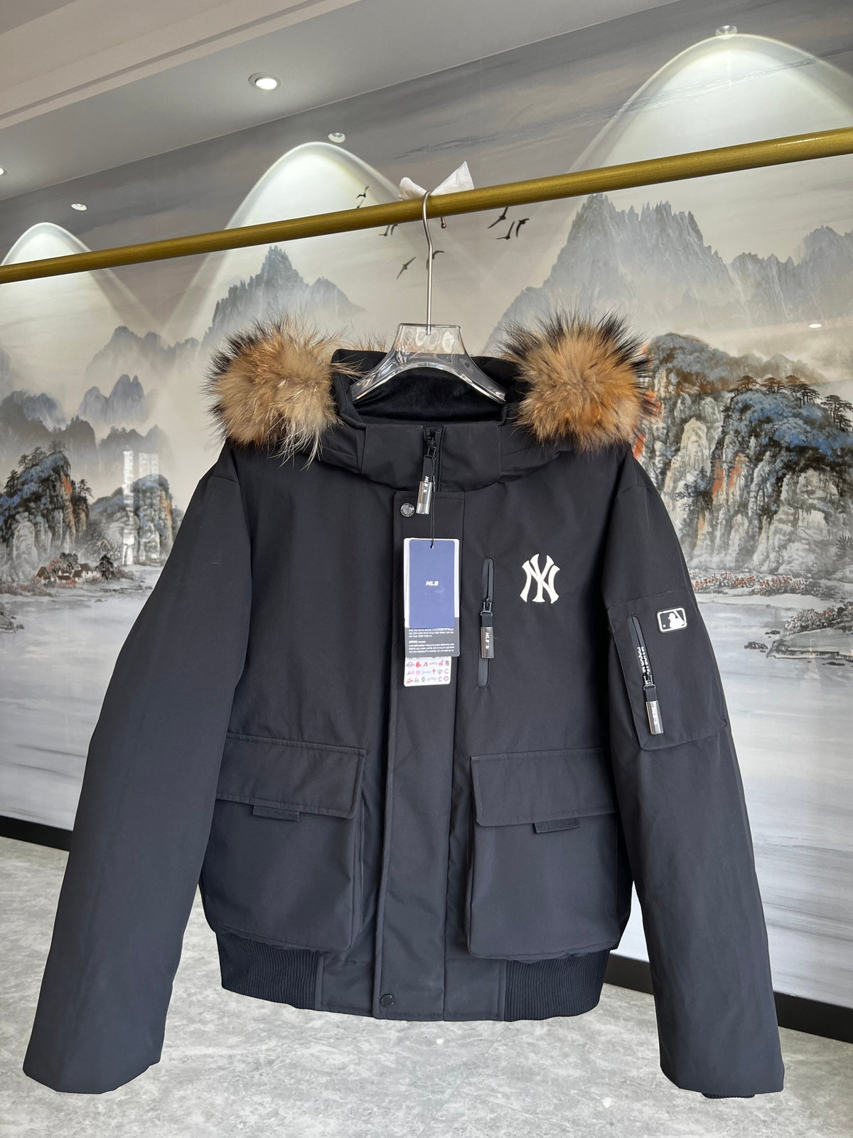 MLB New York Yankees Hooded Parka with Fur-Look Trim