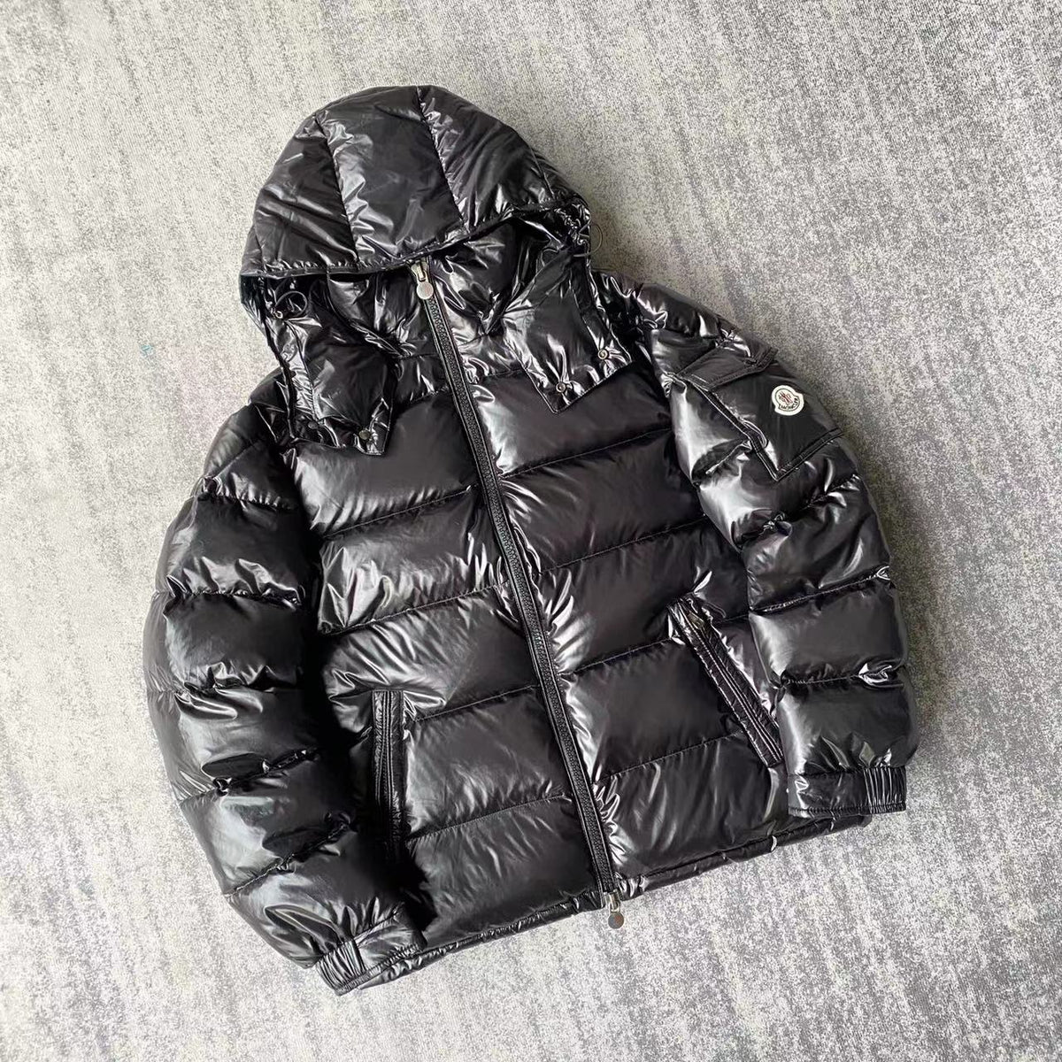Moncler Maya Hooded Puffer Jacket – Black