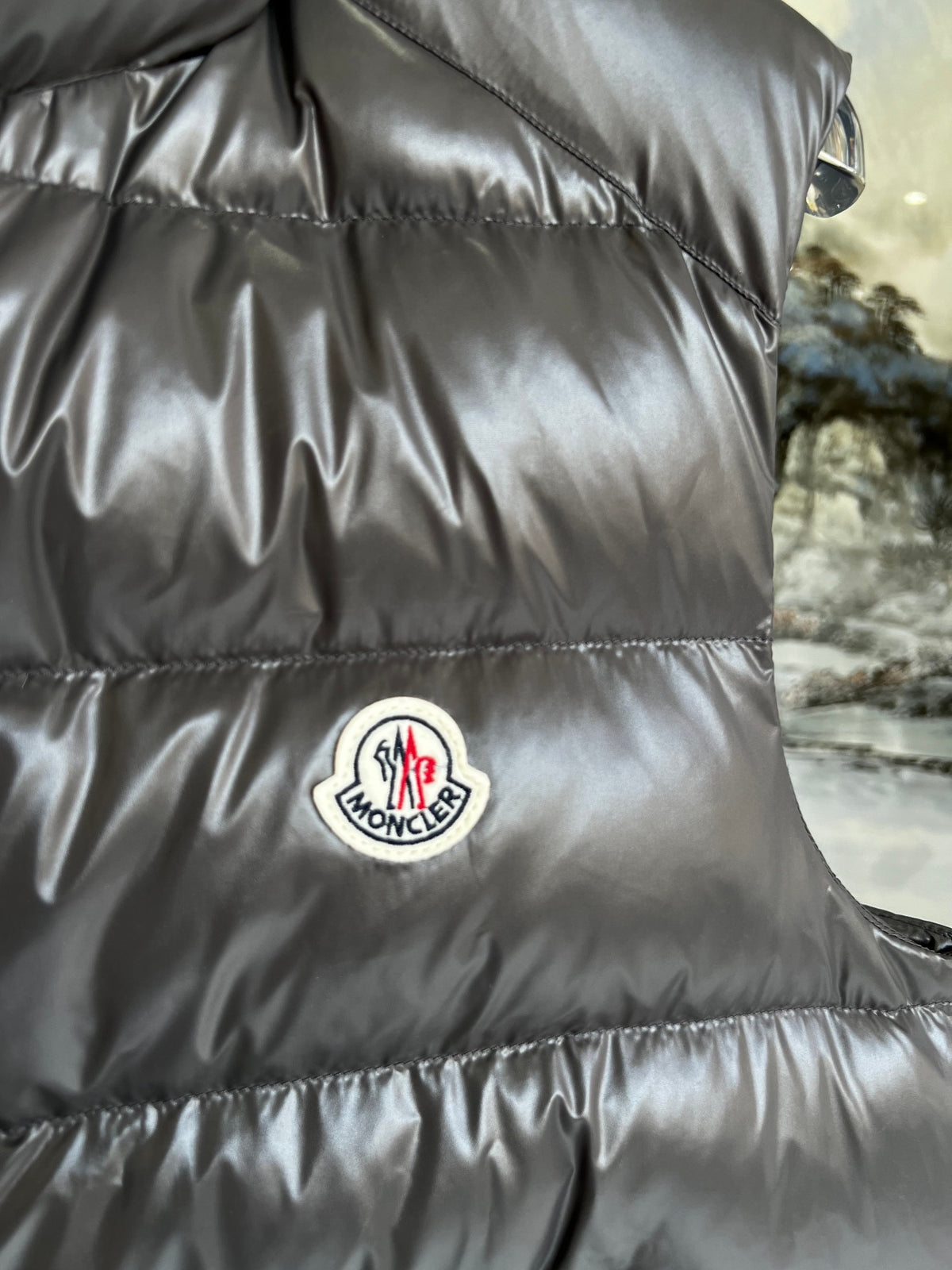 Moncler Stand-Collar Puffer Vest with Snap-Button Front