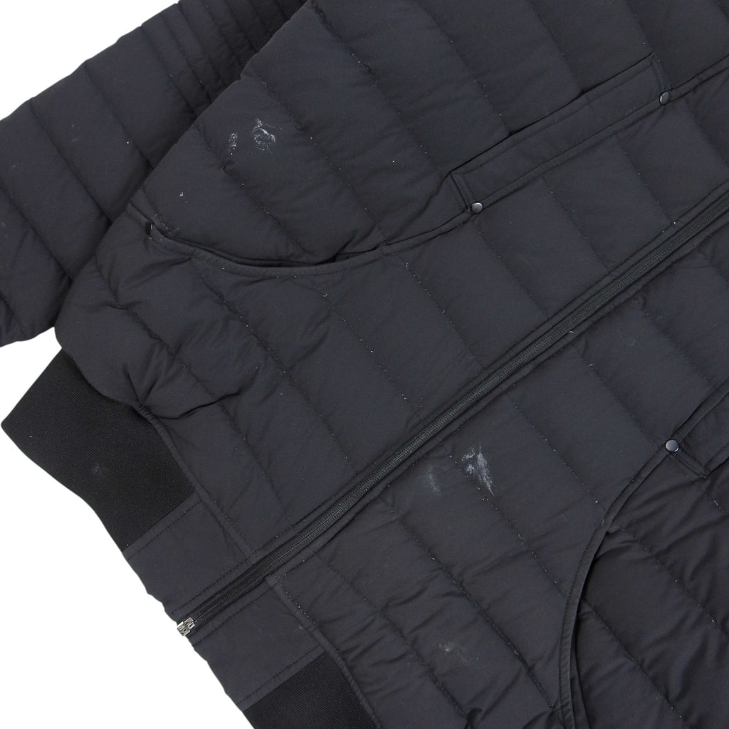 Moose Knuckles Down Bomber 315 Black Quilted Bomber Jacket with Zip Front