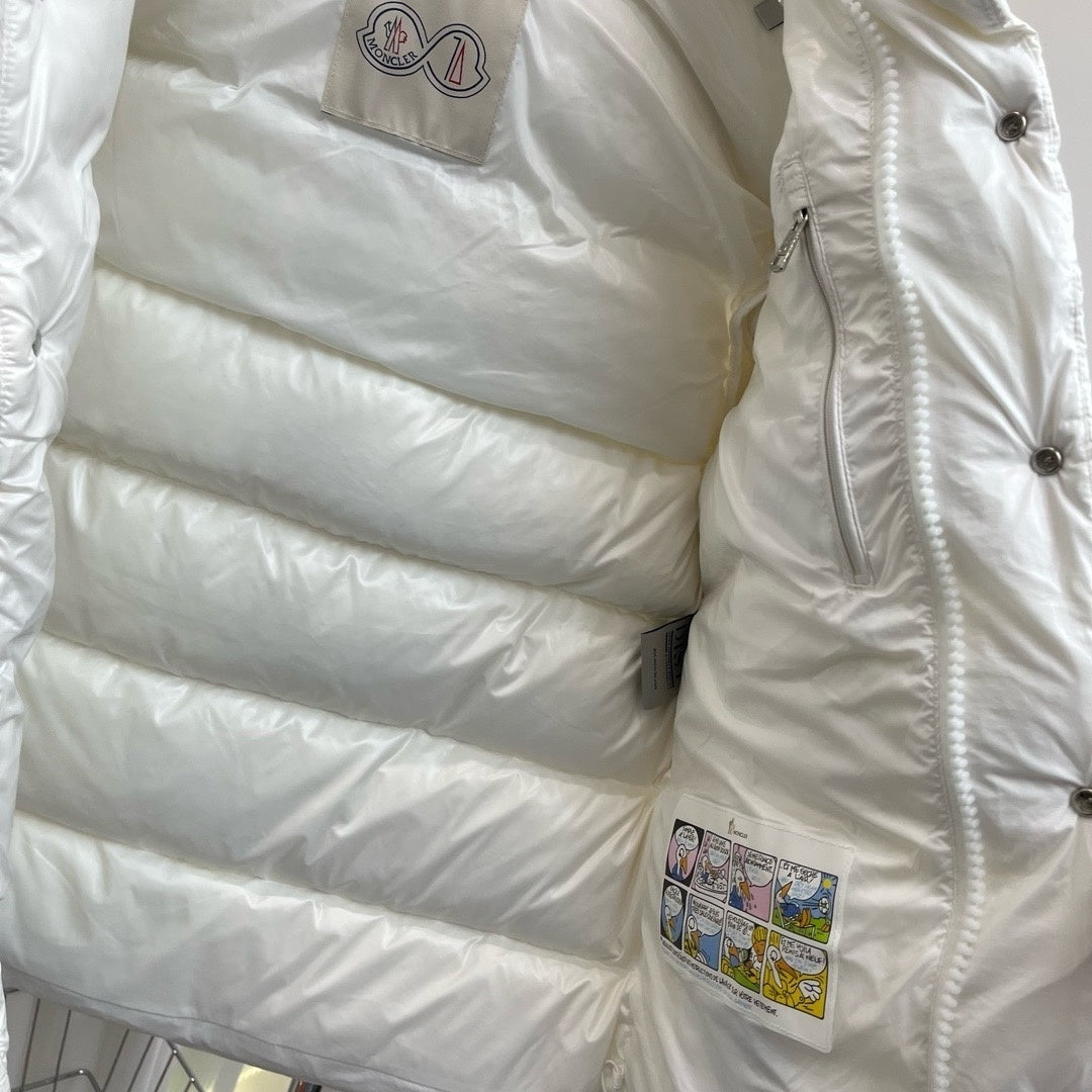 Moncler 70th Anniversary Hooded Puffer Jacket with Dual Logo Patch