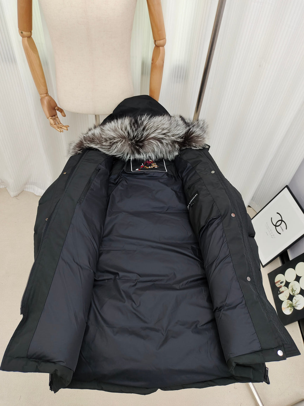 Moose Knuckles Women's Long Down Parka with Fur-Trim Hood
