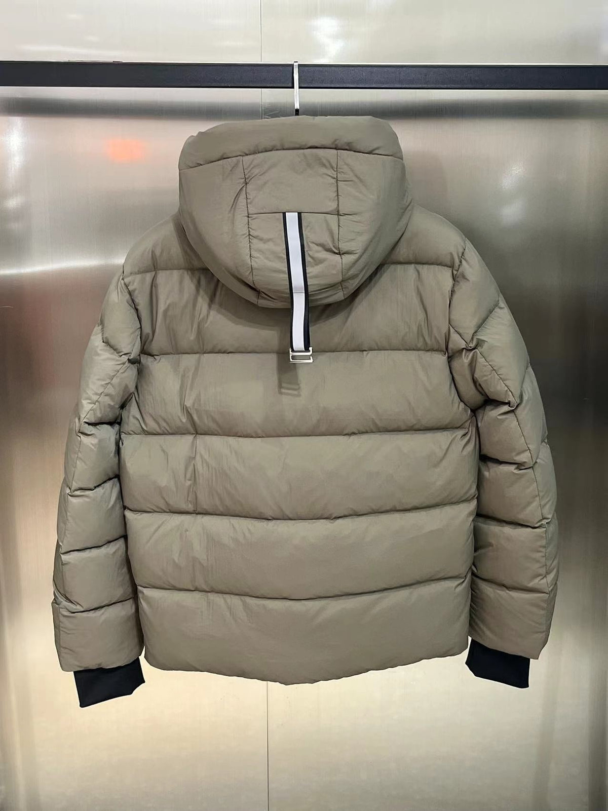 Canada Goose Black Label Hooded Puffer Jacket with Chest Logo