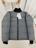 Canada Goose Stand-Collar Puffer Jacket with Contrast Ribbed Trim