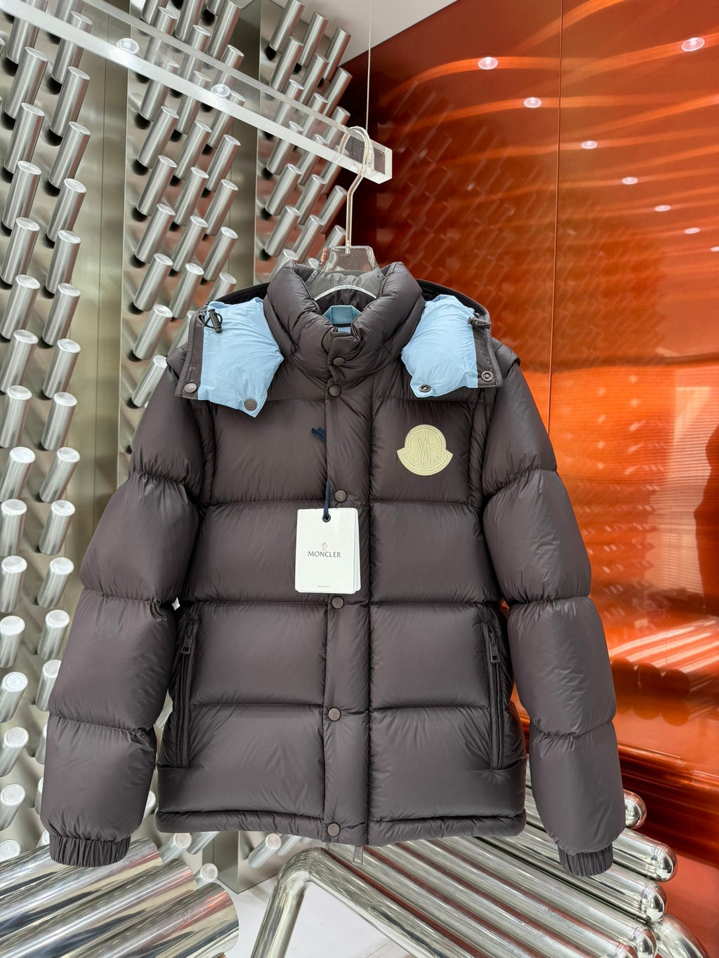 Moncler 2-in-1 Hooded Down Jacket with Detachable Sleeves
