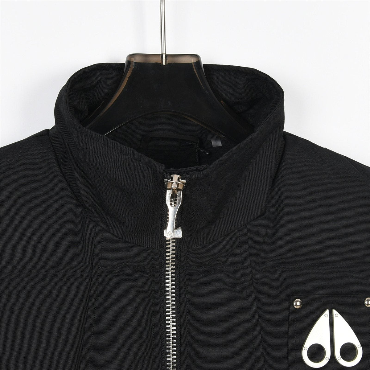 Moose Knuckles Hooded Bomber Jacket with Plush Trim