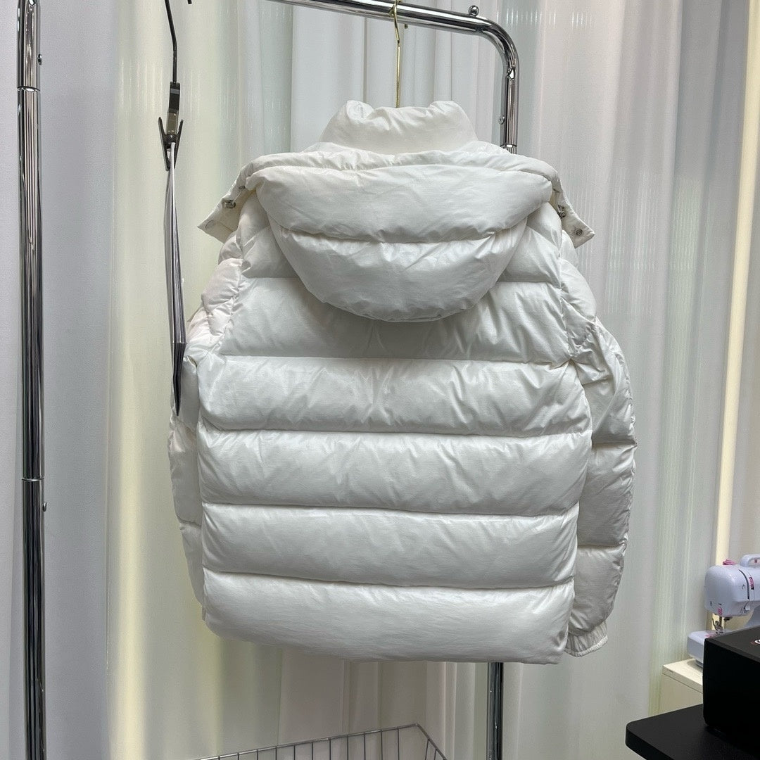 Moncler 70th Anniversary Hooded Puffer Jacket with Dual Logo Patch