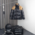 Moncler Parana Quilted Puffer Jacket with Contrast Gold-Tone Detail