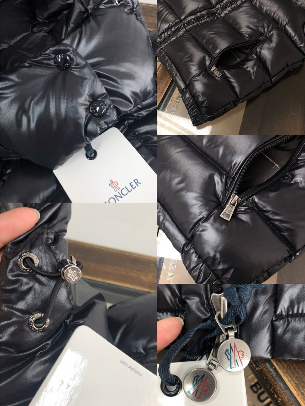 Moncler Glossy Hooded Puffer Vest - Black