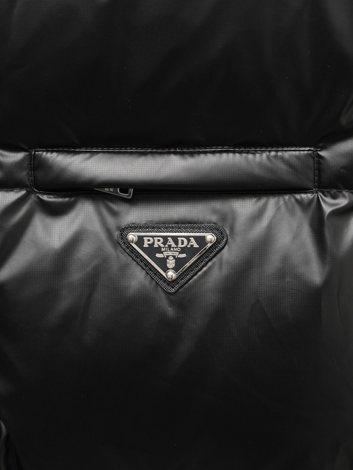 Prada Stand-Collar Quilted Puffer Vest - Black