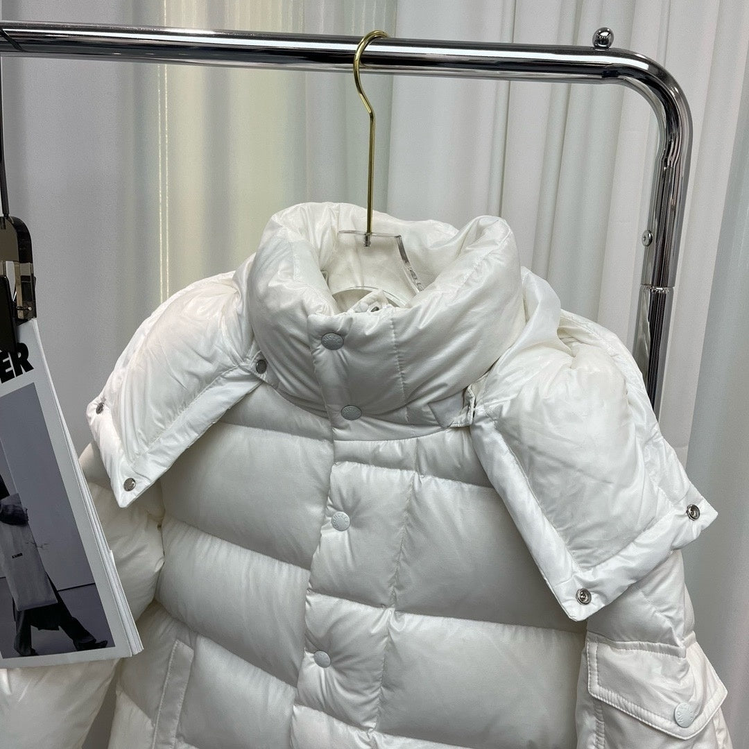 Moncler 70th Anniversary Hooded Puffer Jacket with Dual Logo Patch