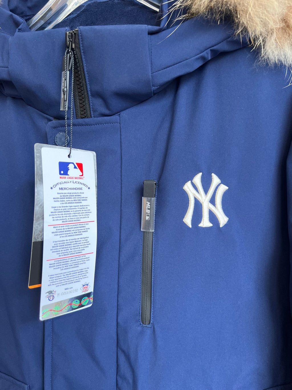 MLB New York Yankees Hooded Parka with Fur-Look Trim