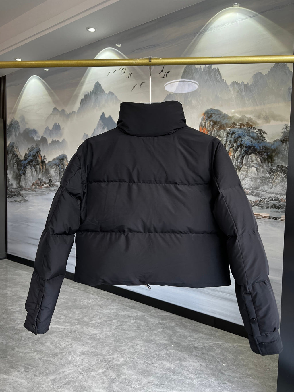 Prada Women's Cropped Stand-Collar Puffer Jacket