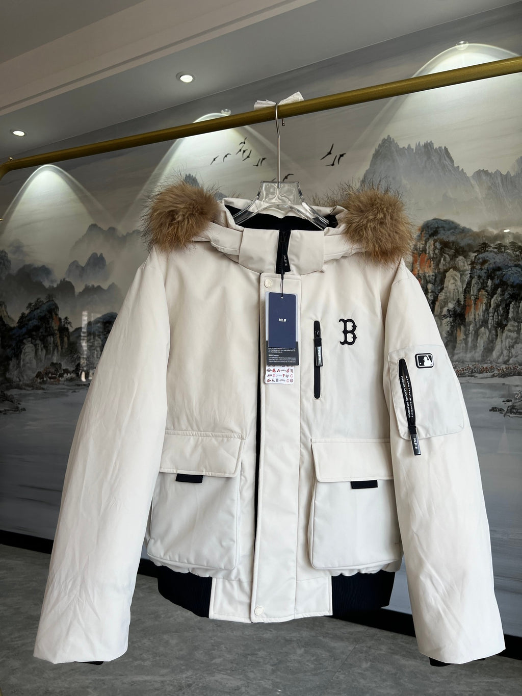 MLB New York Yankees Hooded Parka with Fur-Look Trim
