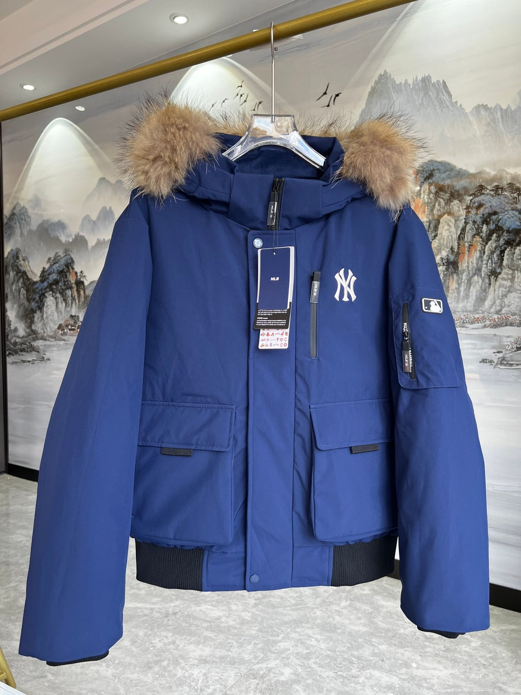 MLB New York Yankees Hooded Parka with Fur-Look Trim