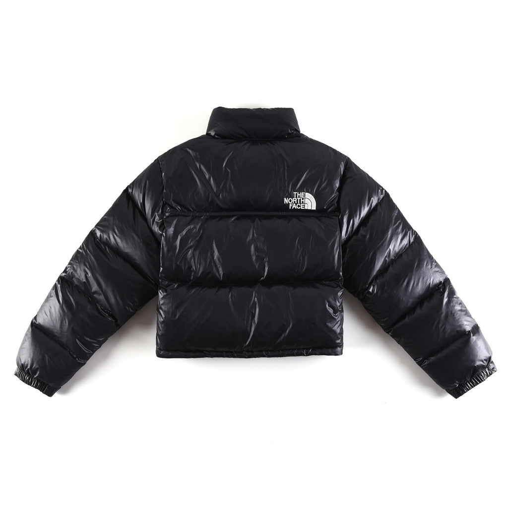 The North Face Cropped Glossy Puffer Jacket