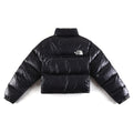 The North Face Cropped Glossy Puffer Jacket