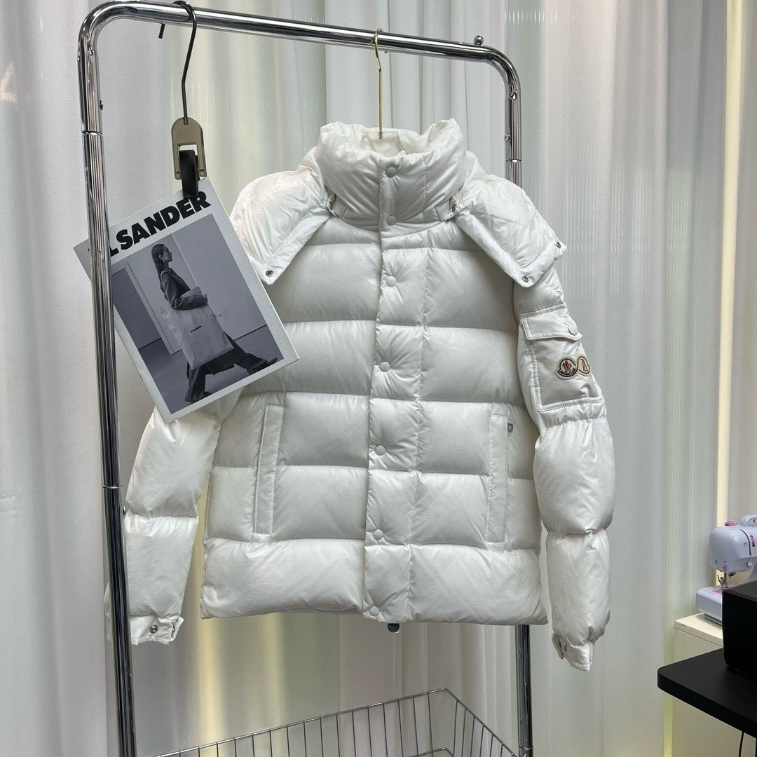 Moncler 70th Anniversary Hooded Puffer Jacket with Dual Logo Patch