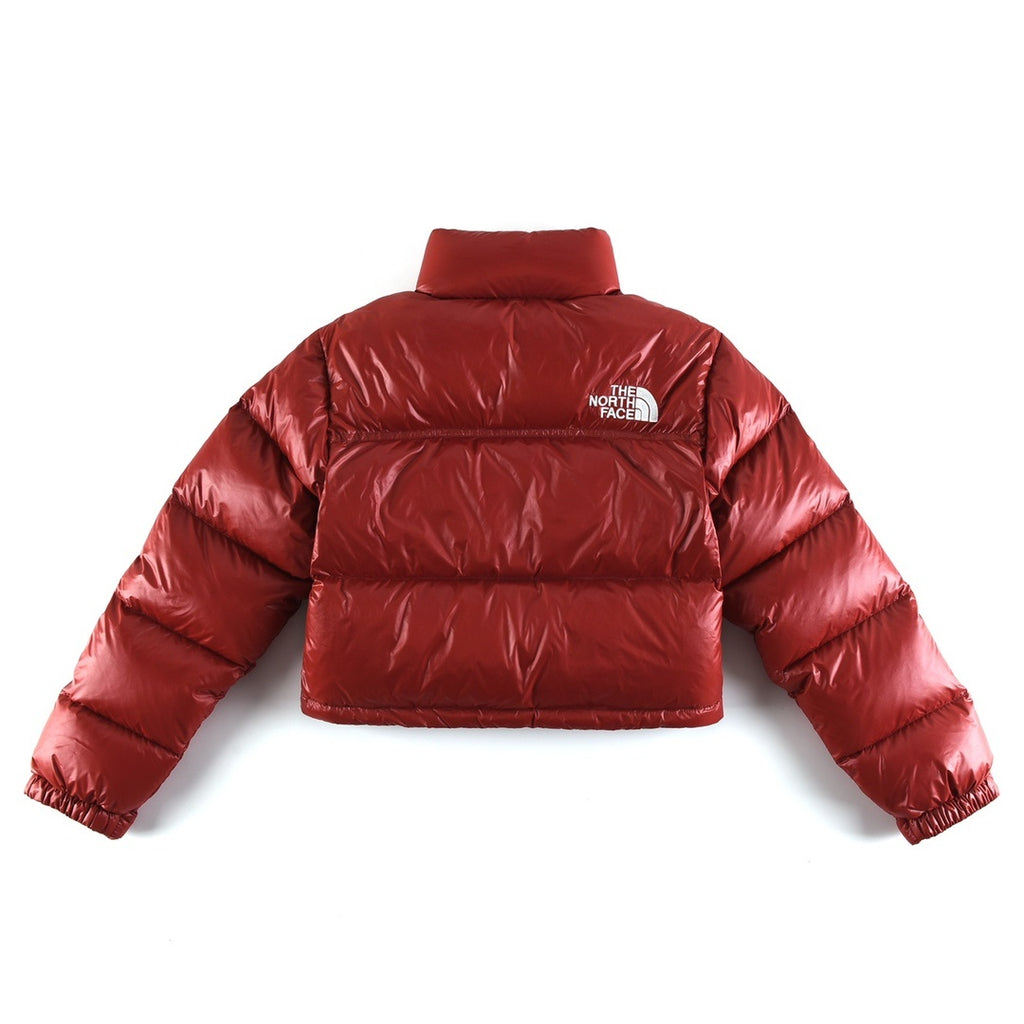 The North Face Cropped Glossy Puffer Jacket