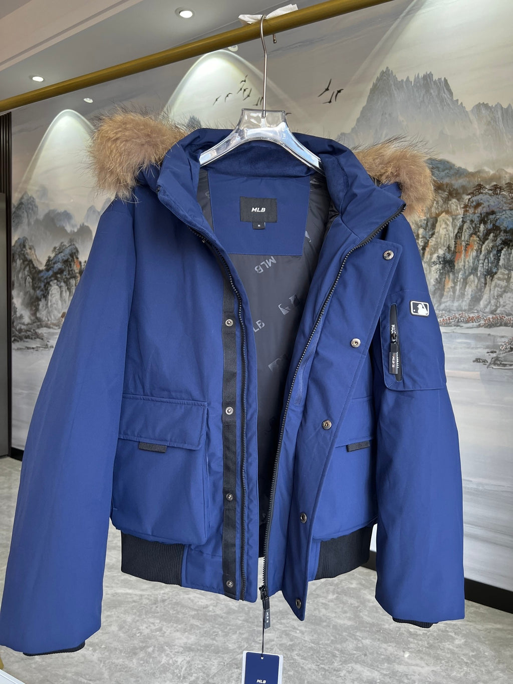 MLB New York Yankees Hooded Parka with Fur-Look Trim