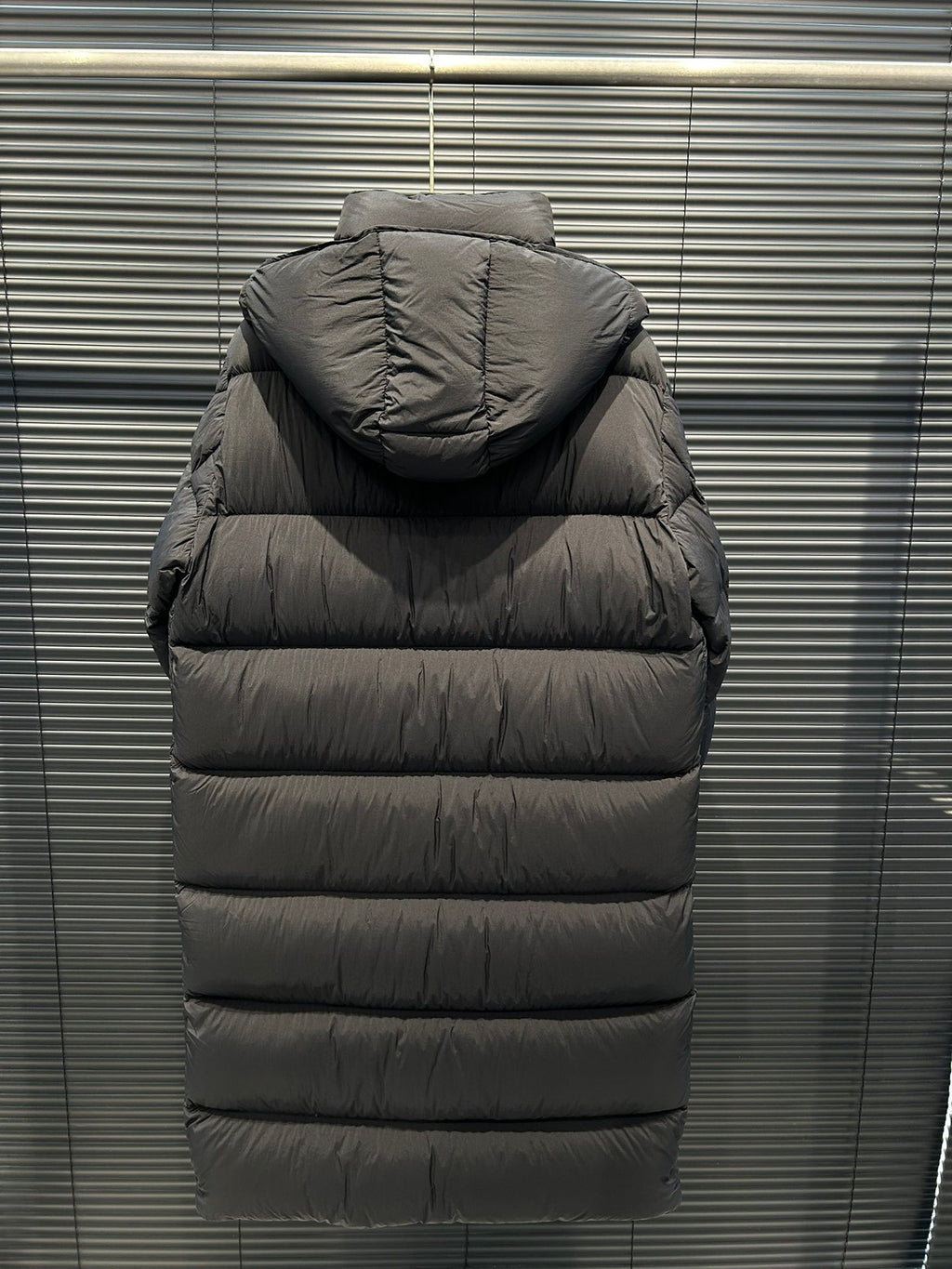 Moncler Maya Longline Matte Hooded Puffer Coat - Black