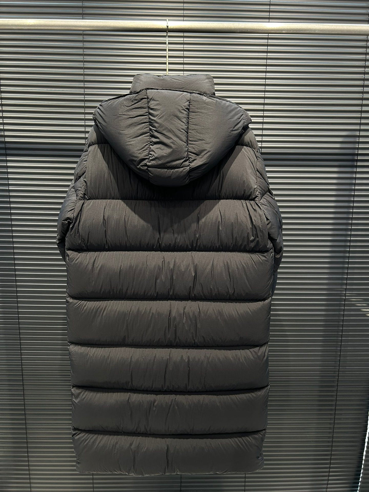 Moncler Maya Longline Matte Hooded Puffer Coat - Black