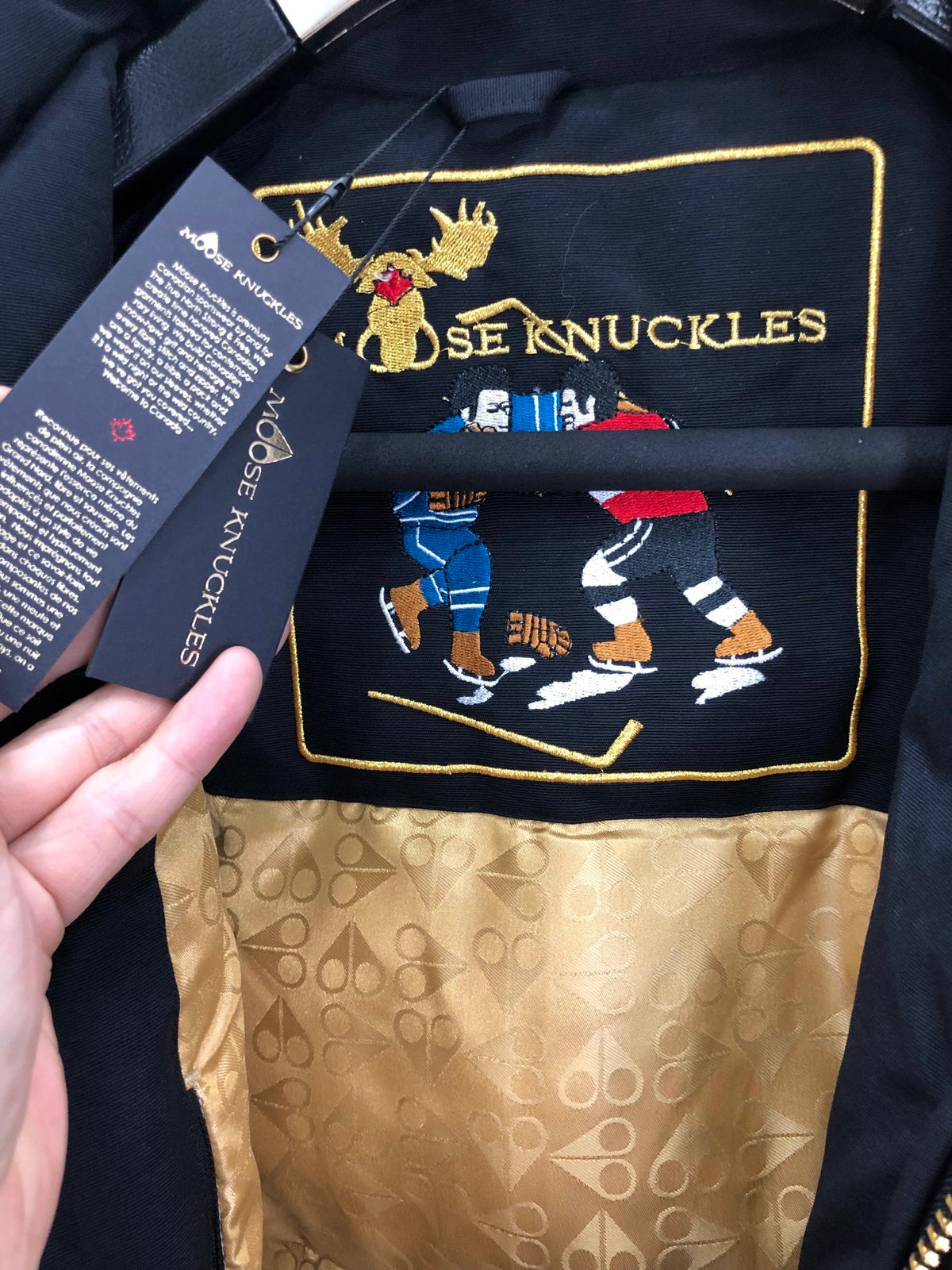 Moose Knuckles Men's Longline Parka with Gold-Tone Detail