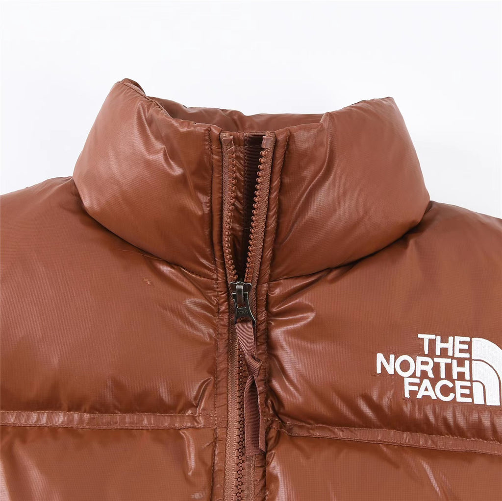 The North Face Cropped Glossy Puffer Jacket