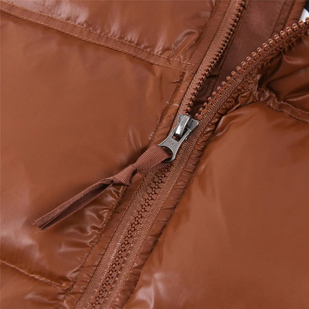The North Face Cropped Glossy Puffer Jacket