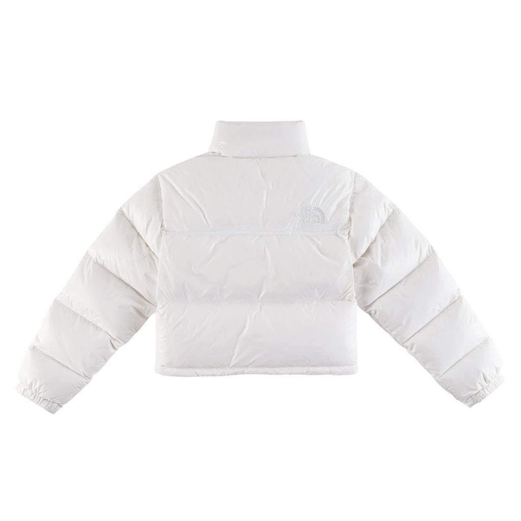 The North Face Cropped Glossy Puffer Jacket