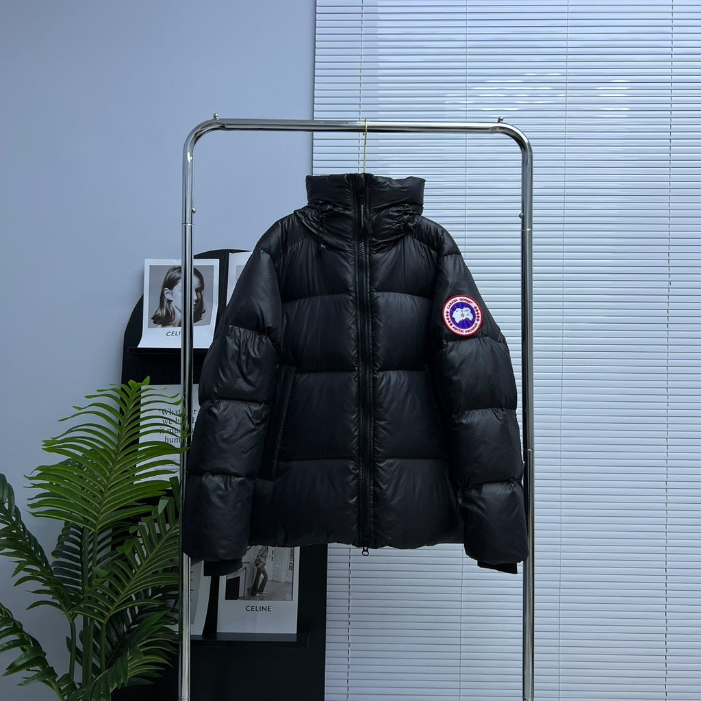 Canada Goose Crofton Hooded Down Puffer Jacket – Silver