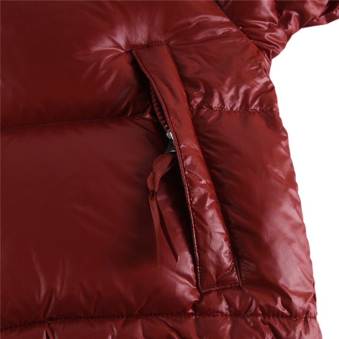 The North Face Cropped Glossy Puffer Jacket