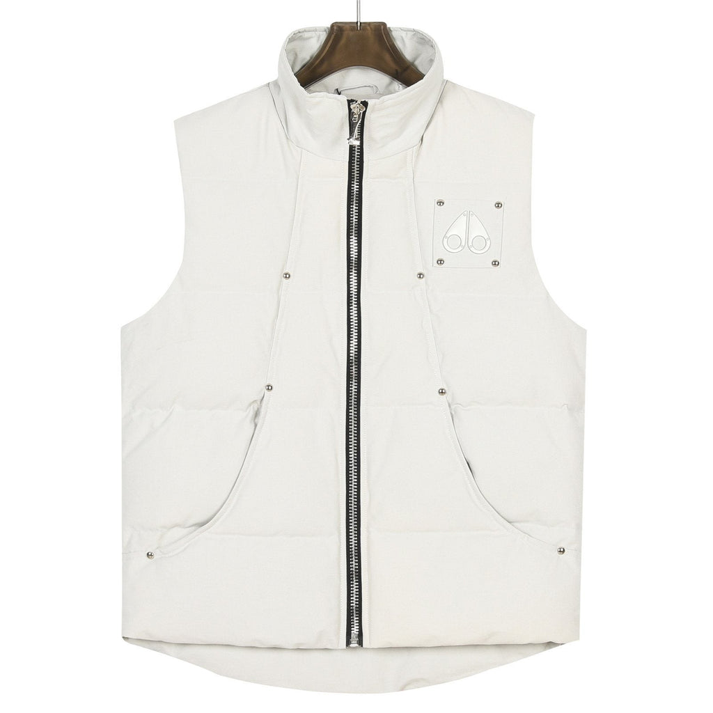 Moose Knuckles Quilted Down Vest with Stand Collar