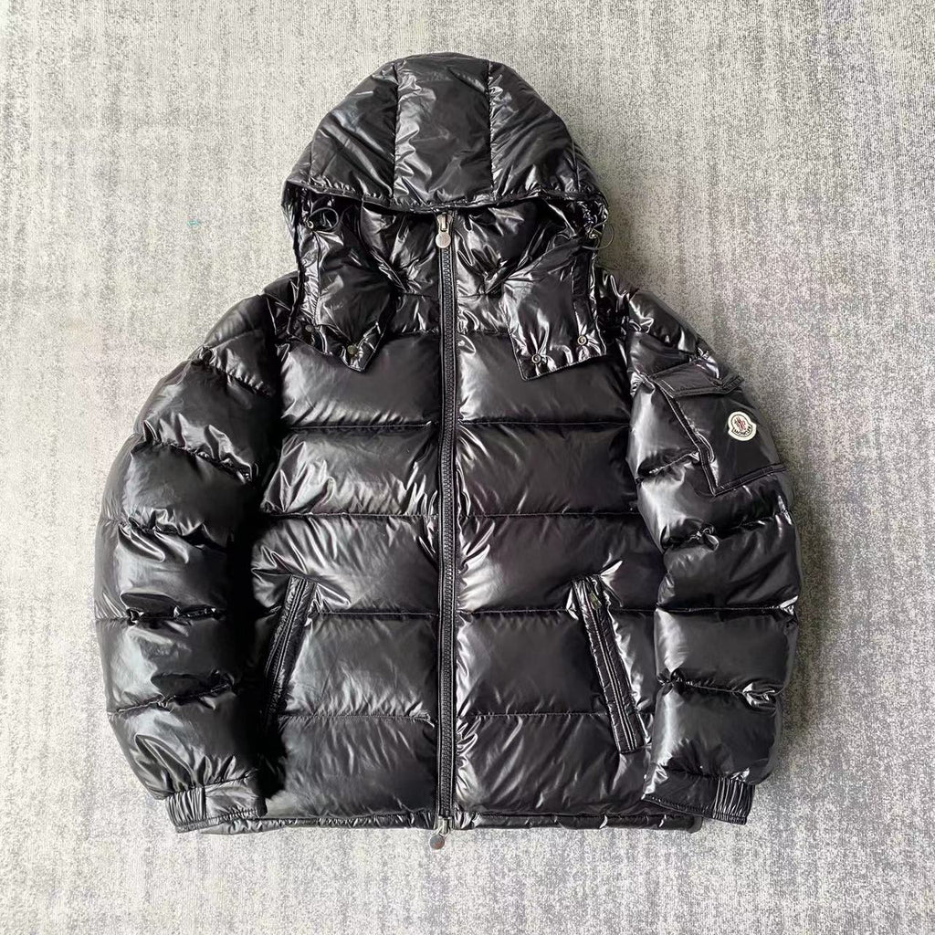 Moncler Maya Hooded Puffer Jacket – Black