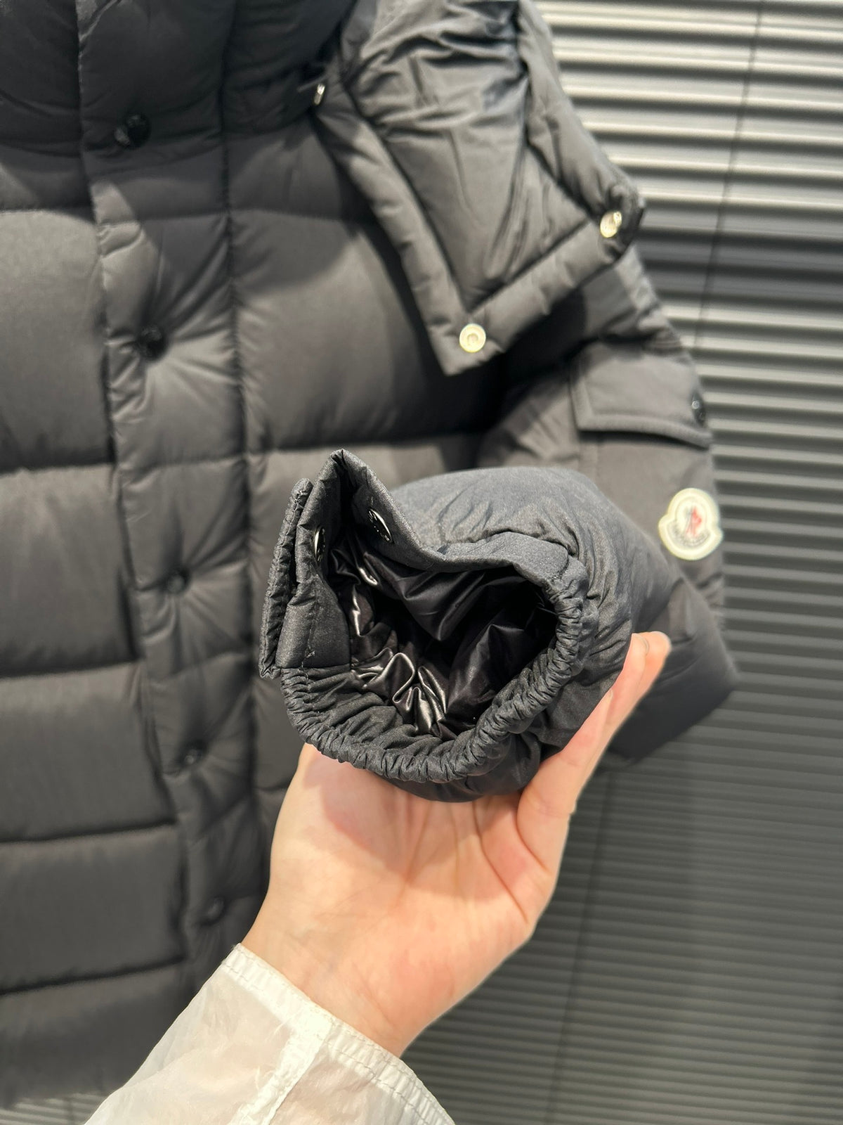 Moncler Maya Matte Hooded Puffer Jacket - Black