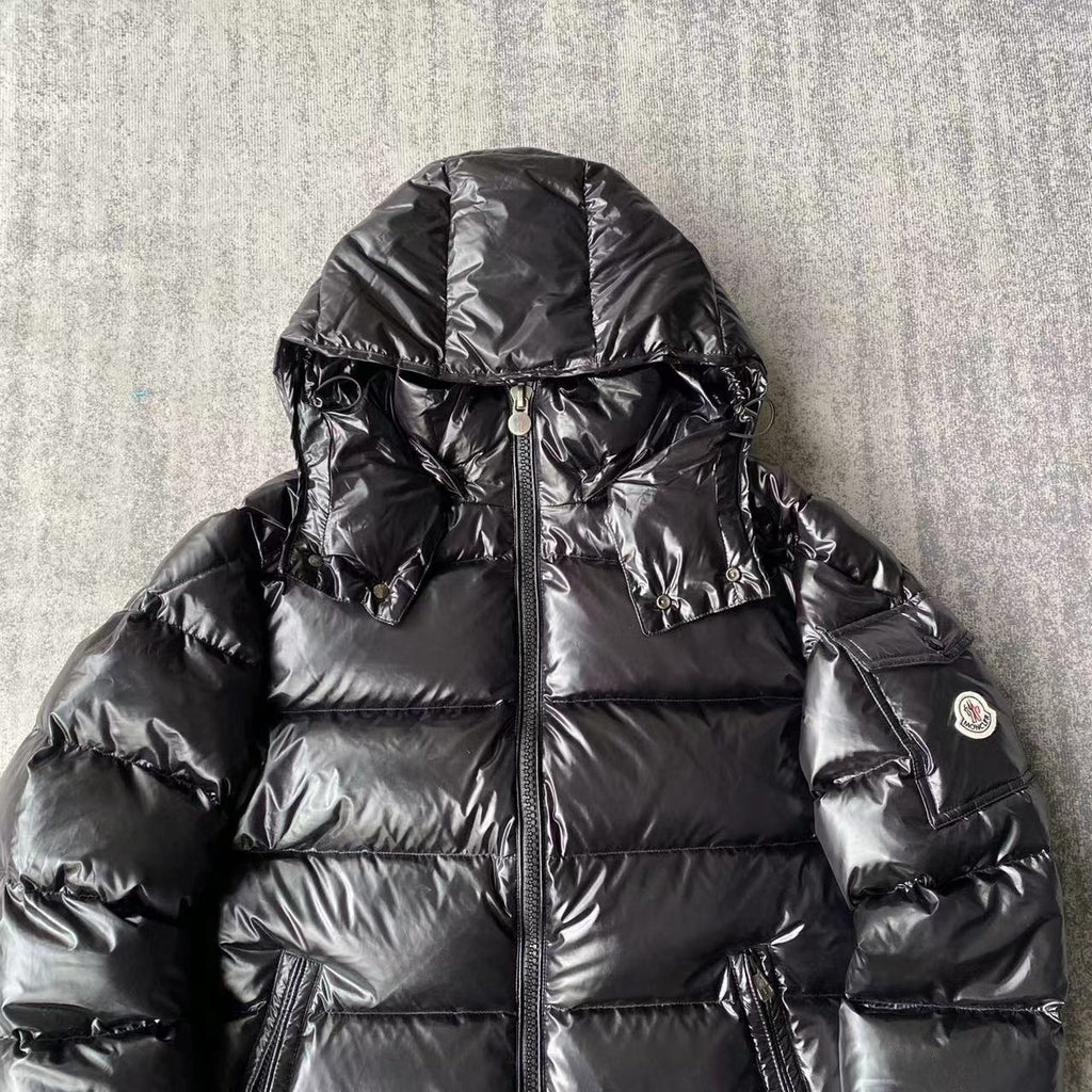 Moncler Maya Hooded Puffer Jacket – Black