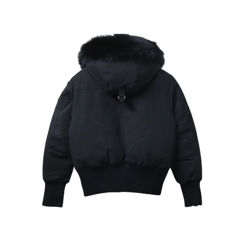 Moose Knuckles Gold Debbie Bomber 03 Hooded Down Jacket - Black