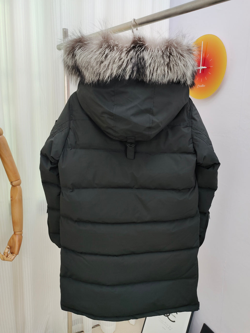 Moose Knuckles Women's Long Down Parka with Fur-Trim Hood