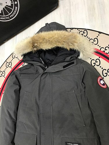 Canada Goose Unisex Hooded Parka with Fur-Look Trim