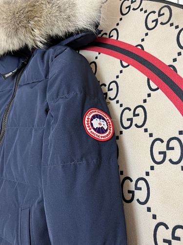 Canada Goose Women's Longline Hooded Puffer Coat with Fur-Look Trim