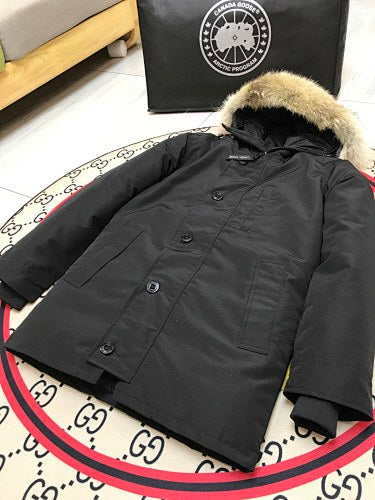 Canada Goose Unisex Hooded Parka with Fur-Look Trim