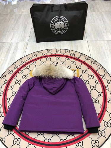 Canada Goose Kids' Unisex Hooded Parka with Fur-Look Trim