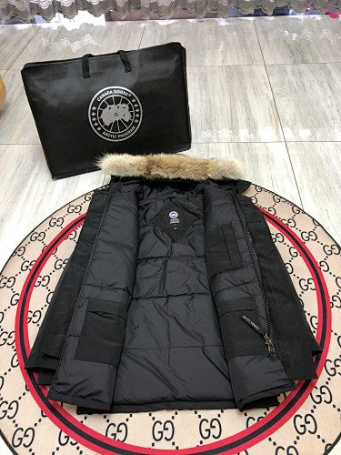 Canada Goose Unisex Hooded Parka with Fur-Look Trim