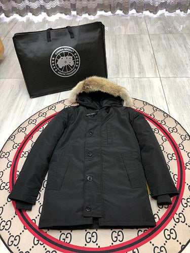 Canada Goose Unisex Hooded Parka with Fur-Look Trim