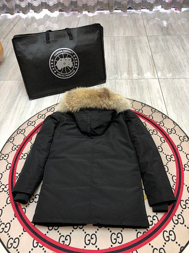 Canada Goose Unisex Hooded Parka with Fur-Look Trim