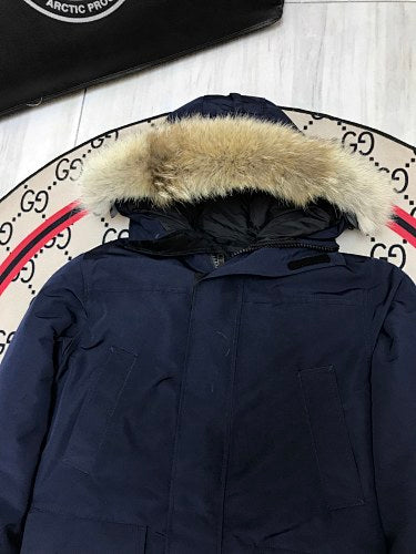 Canada Goose Unisex Hooded Parka with Fur-Look Trim